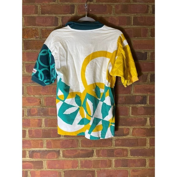 Vintage (Hanes) - Atlanta Olympic All Over Print Polo T-Shirt 1996 - Picture 5 of 5